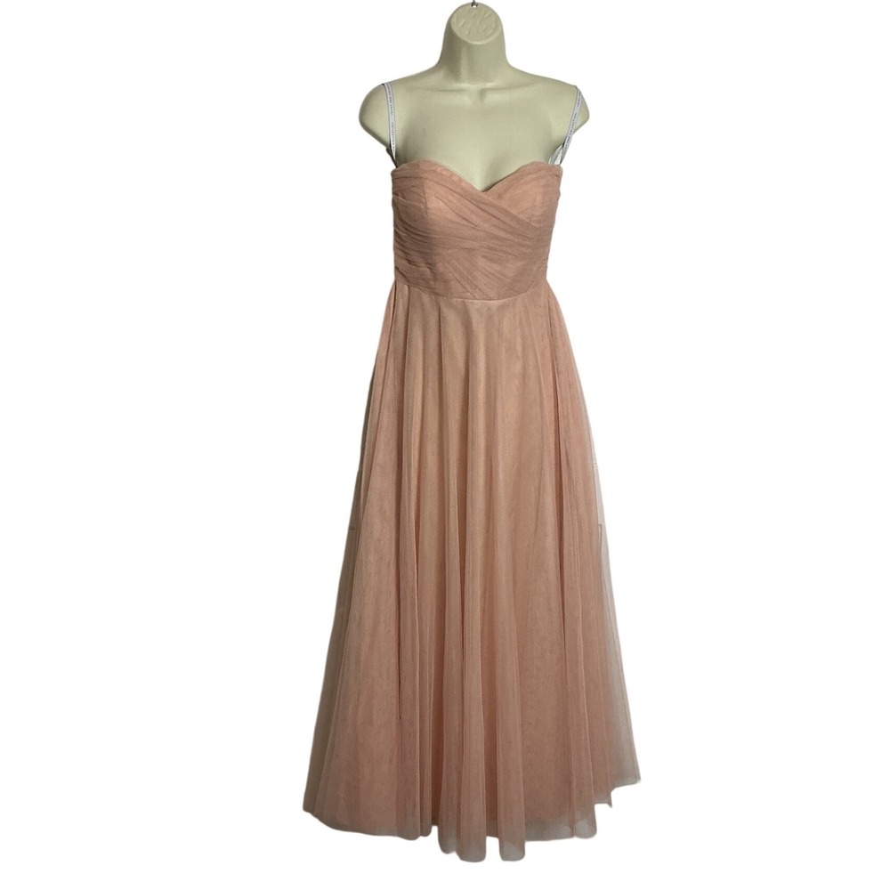Jenny Yoo Size 6 Soft Blush Annabelle Convertible Maxi Dress Wedding Prom Event